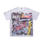 Majestik “Chaos Graffiti” Abstract Rhinestone Vintage Tee