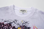 Majestik “Chaos Graffiti” Abstract Rhinestone Vintage Tee