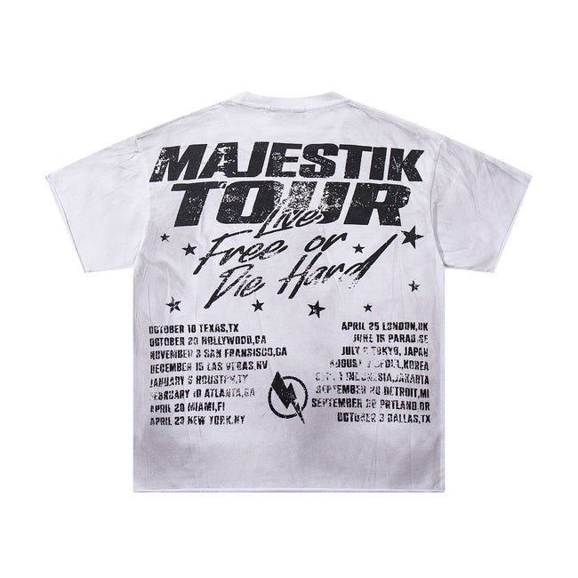 Majestik “Dystopian Liberty” Skull Rhinestone Vintage Tee Main Image
