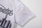 Majestik “Dystopian Liberty” Skull Rhinestone Vintage Tee