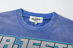 Majestik “Department” Skeleton Driving Rhinestone Vintage Tee