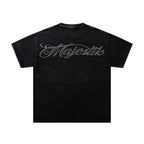 Majestik “World Tour” Motorcycle Racing Rhinestone Vintage Tee
