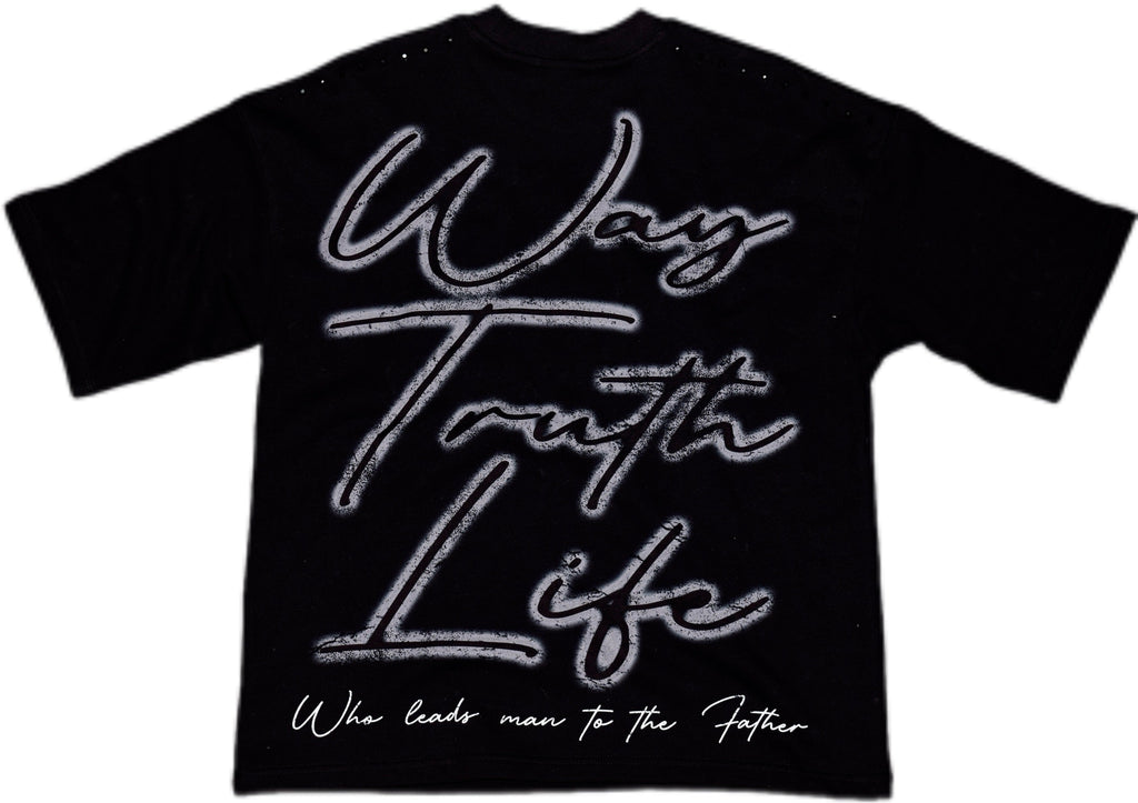 GLAZA GOD Crucifixion -Vol. 5-  T-Shirt Oversized-BLACK