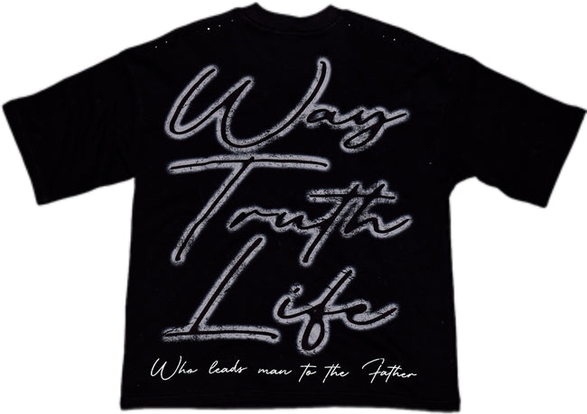 GLAZA GOD Crucifixion -Vol. 5-  T-Shirt Oversized-BLACK Main Image