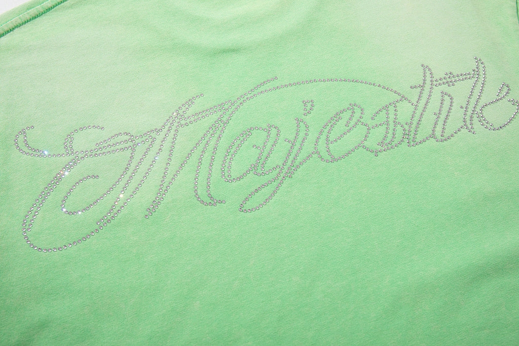 Majestik “Gridiron Player & Dog” Rhinestone Vintage Tee