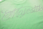 Majestik “Gridiron Player & Dog” Rhinestone Vintage Tee