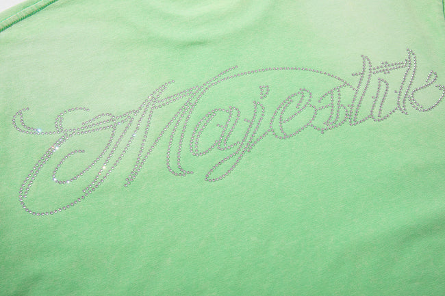 Majestik “Gridiron Player & Dog” Rhinestone Vintage Tee Main Image