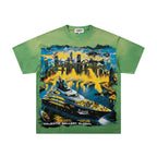 Majestik “Luxury Culture” Yacht Vintage Tee（Green）