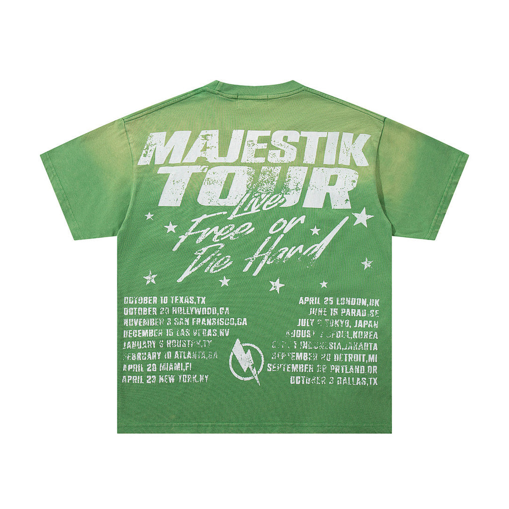 Majestik “Luxury Culture” Yacht Vintage Tee（Green）