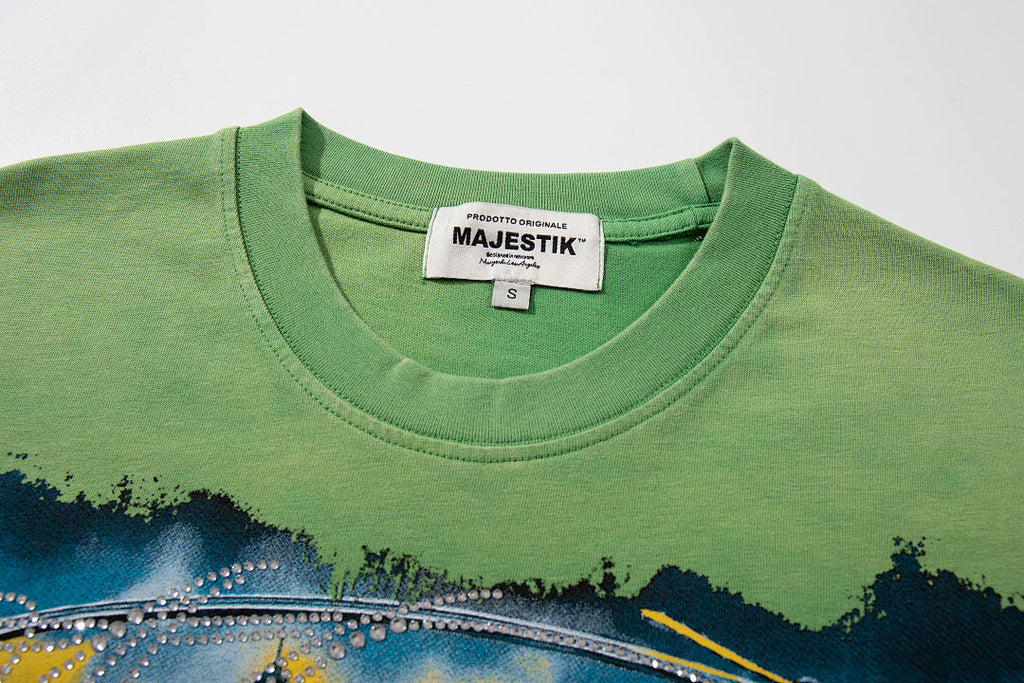 Majestik “Luxury Culture” Yacht Vintage Tee（Green）