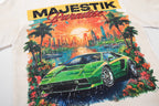 Majestik “Paradise” Supercar Vintage Tee（Off-White / Cream）