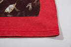 Majestik “Football Bears” Rhinestone Vintage Tee（Red）