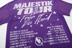 Majestik “Sound League & Sports” Special Edition Rhinestone Vintage Tee（Purple）