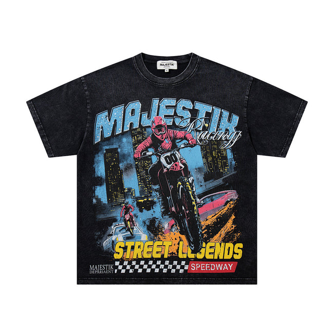 Majestik “Street Legends” Moto Vintage Tee（Black） Hover Image