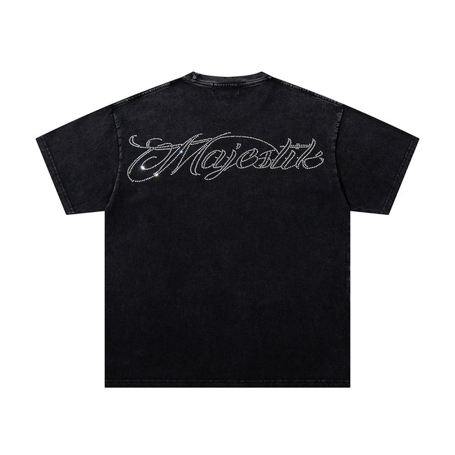 Majestik “Gridiron Champion” Bulldog Vintage Tee（Black） Main Image