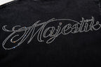 Majestik “Gridiron Champion” Bulldog Vintage Tee（Black）