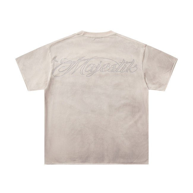 Majestik “Soul & Light in Darkness” Vintage Tee（Off-White / Cream） Main Image