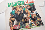 Majestik “Sports Division” Football Bulldogs Vintage Tee（Off-White / Cream）