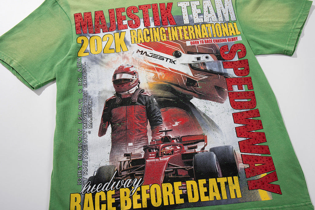Majestik “Race Before Death” F1 Racing Vintage Tee