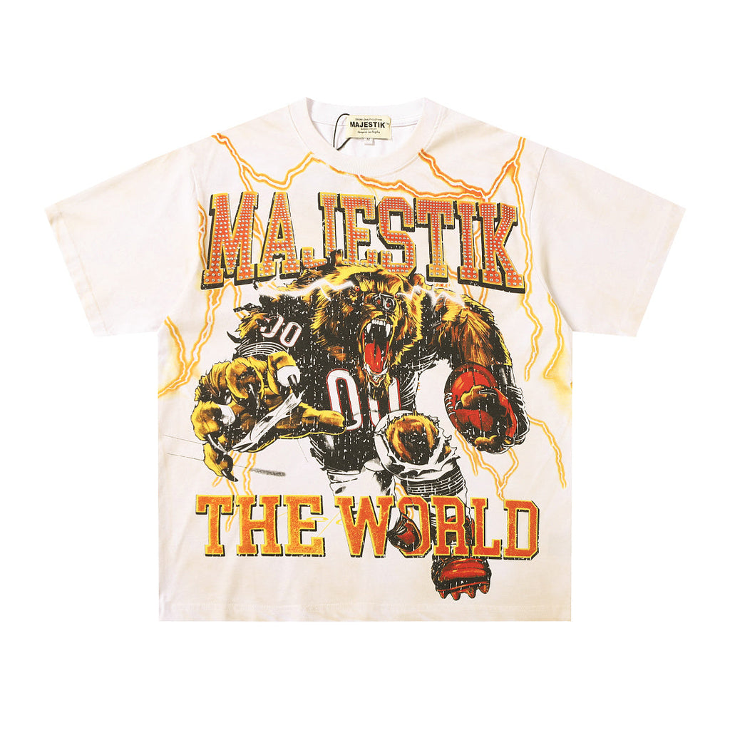 Majestik “Gridiron Bear” The World Vintage Tee