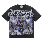 Majestik “Gridiron Lion” Football Rhinestone Vintage Tee