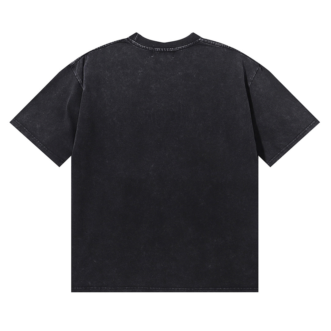 Majestik “Storm Eagle” Football Rhinestone Vintage Tee（Black）