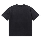 Majestik “Fearless” Angel & Demon Rhinestone Vintage Tee（Black）