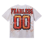 Majestik “The World” Football Bear Rhinestone Vintage Tee