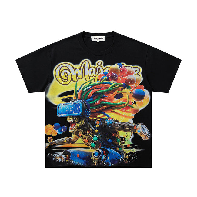 Majestik “Cyber VR” Rhinestone Graphic Tee Hover Image