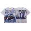 Majestik “The World” Shark Graphic Rhinestone Vintage Tee