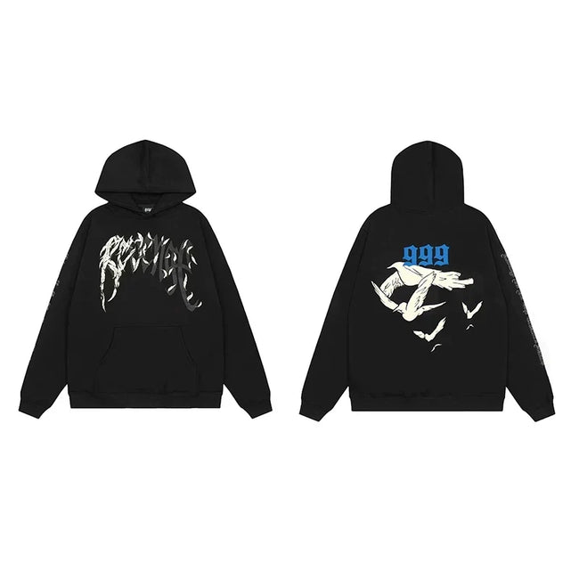 Revenge x Juice WRLD Black 999 & Doves Pullover Hoodie Hover Image
