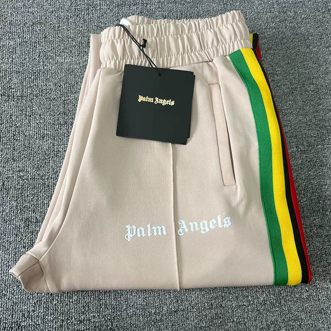 Palm Angels Beige Rasta Stripe Track Pants Unisex Hover Image