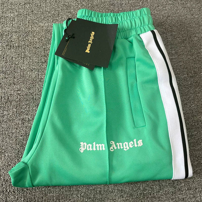 Palm Angels Bright Green Track Pants Unisex Hover Image