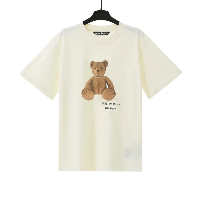 Palm Angels Cream Bear Graphic Tee Hover Image