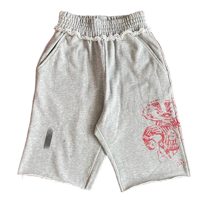 SAINT VANITY Retro Fashion Print Casual Sweatshirt and Shorts Set Main Image
