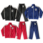 SAINT VANITY Embroidered Stripe Sports Style Casual Zipper Jacket Pants Set