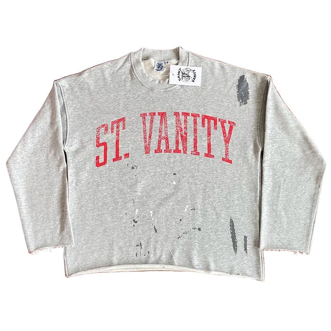 SAINT VANITY Retro Fashion Print Casual Sweatshirt and Shorts Set Hover Image