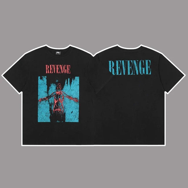 Revenge Red & Blue Body Graphic Short Sleeve T-Shirt Hover Image