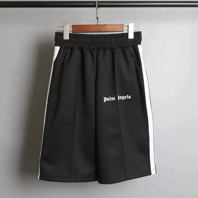 Palm Angels Black Side Stripe Shorts Unisex Basic Streetwear Casual Shorts Hover Image