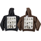 SAINT VANITY Printed Fabric Casual Hooded Sweatshirt