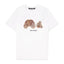 Palm Angel White Rhinestone Broken Bear Graphic Tee