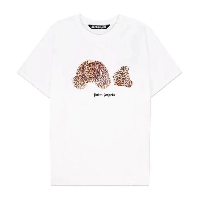 Palm Angel White Rhinestone Broken Bear Graphic Tee Hover Image