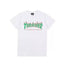 Thrasher Green Flame Logo White Fresh Summer Street-Style T-Shirt