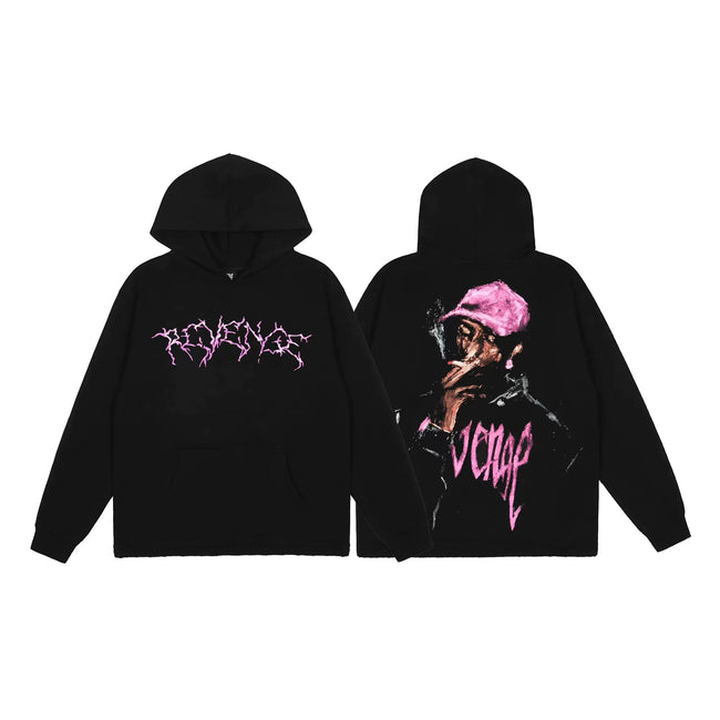 Revenge Pink Carti Smoker Arch Logo Pullover Hoodie Hover Image