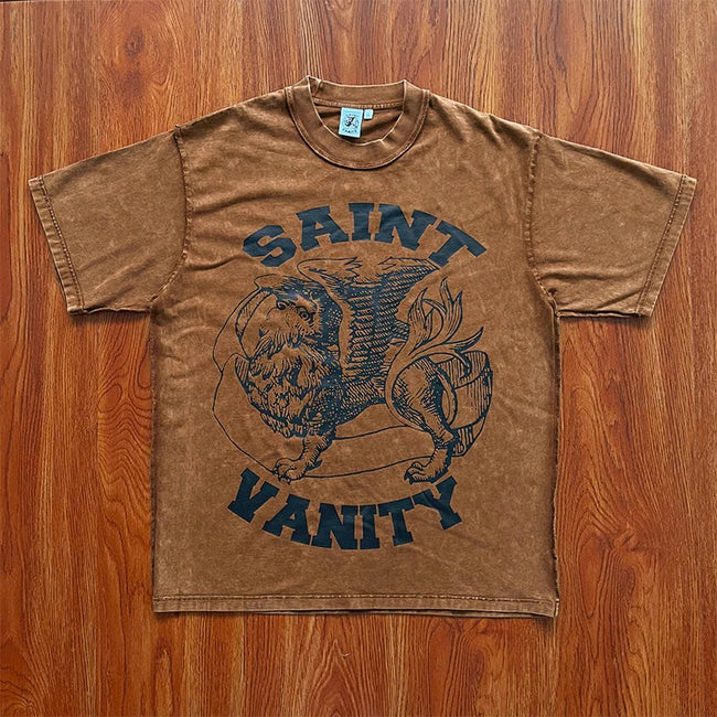 SAINT VANITY Classic Letter Print T-Shirt Hover Image