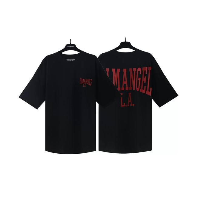 Palm Angels Black Arch Red Logo Tee Hover Image