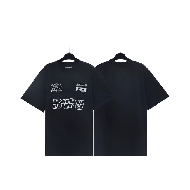 Palm Angels Black Multi Graphic Tee Hover Image