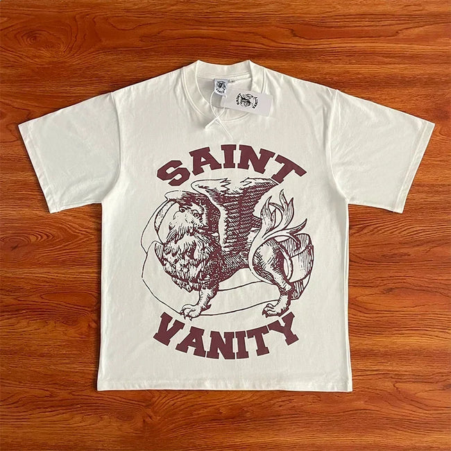 SAINT VANITY Casual Letter Graphic T-Shirt Hover Image