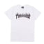 Thrasher Black-White Smoke Flame Logo White Unisex Streetwear T-Shirt