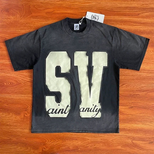 SAINT VANITY Simple Letterprint Casual T-shirt Hover Image